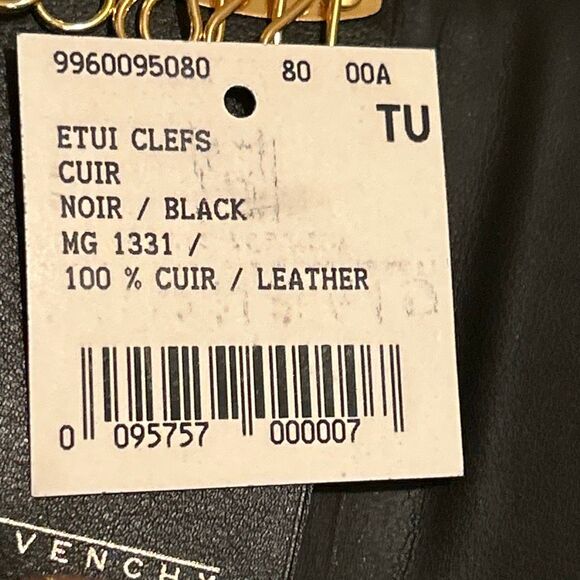 Givenchy Bifold Key Holder Case Black Leather Gold Key Slots Luxury Professional - Picture 9 of 13